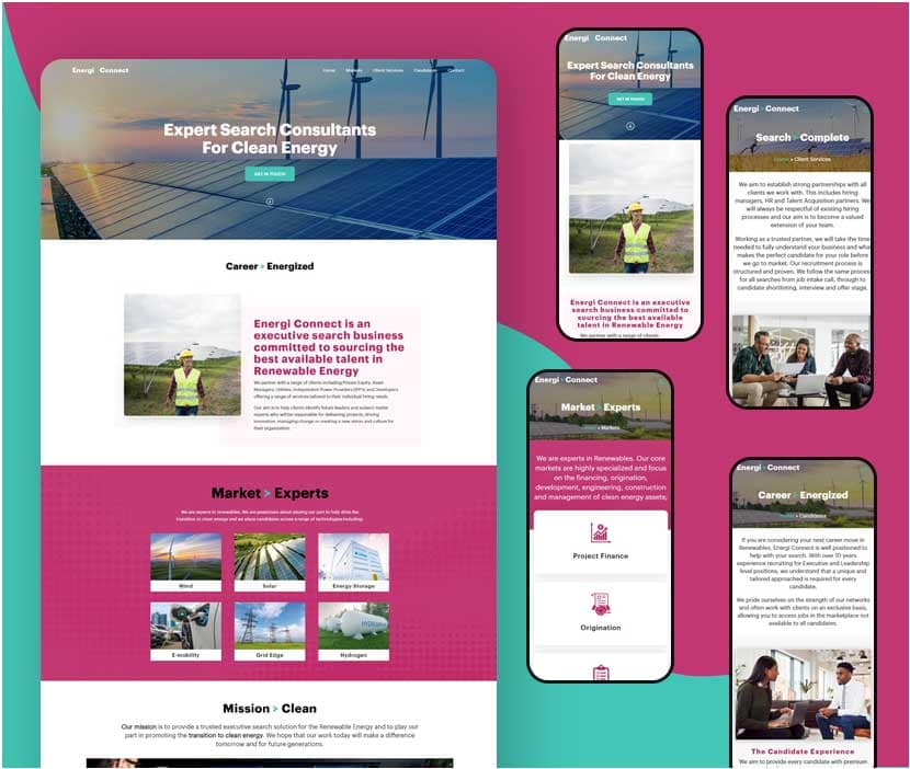 Energi Connect website designed by Four Point Digital